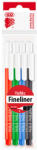 Tinten Pen ˝F˝ tűfilc, általános használatú, vízbázisú 0, 4mm 4db-os készlet