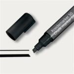 Sigel Folyékony krétamarker, vágott hegy, 1-5 mm SIGEL, fekete (SBA180) - irodaoutlet