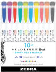 Zebra Ecsetirón Zebra Mildliner Brush&Marker 10-es készlet (Friendly, Refresh) (79501)