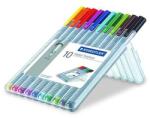 STAEDTLER Triplus Boksz Tűfilc - Vízbázisú, Kimosható, 0, 3 mm 10db-os Készlet (334 SB10)