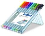STAEDTLER Tűfilc készlet, 0, 3 mm, STAEDTLER "Triplus 334", 10 különböző szín (ts334sb10) - irodaszer
