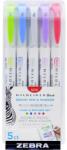 Zebra 79205 Mildliner Brush Cool&Refined kettős végű ecset marker készlet 5 db (79205)
