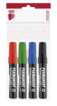 ICO Alkoholos marker készlet, 1-4 mm, vágott, ICO "Permanent 12", 4 különböző szín (ticp12v4) - irodaszer