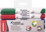 Kores K-MARKER tábla- és flipchart marker készlet, 4 szín (20843)