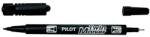 Pilot Alkoholos marker, 0, 8/2 mm, kétvégű, PILOT "Twin", fekete (ptwfk) - irodaszer