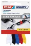TESA Kábelkötegelő, tépőzáras, TESA "On&Off", vegyes színek, 5db/cs (55236-00000-01) - tonerpiac