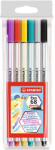 STABILO Ecsetfilc Stabilo Pen 68 brush 6 db-os klt. (tengerkék, világoszöld, fűzöld, türkizkék, barna, fekete) (568/06-11)
