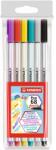 STABILO Pen 68 brush 6db-os vegyes színű ecsetfilc (568/06-11) - bestbyte