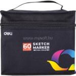 Deli Color Emotion 60 db-os vágott és gömbölyű hegyű alkoholos markerkészlet (DEL70806-60) (DEL70806-60)