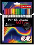 STABILO Pen 68 Brush ARTY Ecsetfilc Készlet - 18 db-os (568/18-21-20)