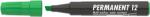 ICO 12 Vágott Alkoholos Marker - 1-4 mm, Zöld