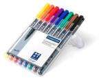 STAEDTLER Alkoholos marker készlet, OHP, 1 mm, STAEDTLER "Lumocolor® 317 M", 8 különböző szín (ts317wp8) - irodaszer