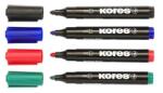 Kores Alkoholos marker, 3-5 mm, kúpos, KORES "K-Marker XP1", 4 különböző szín (ik20943) - irodaszer