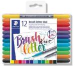 STAEDTLER Ecsetirón készlet, 0, 5-0, 8/1, 0-6, 0 mm, kétvégű, STAEDTLER "3004"", 12 szín (ts3004tb12) - irodaszer