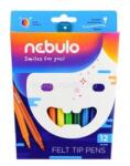 Nebulo vízbázisú 12db-os vegyes színű filctoll készlet (NEBULÓ_NFT-1-12) (NEBULÓ_NFT-1-12)
