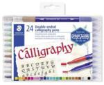 STAEDTLER Kalligrafikus marker készlet, 2, 0/3, 5 mm, kétvégű, STAEDTLER "3005", 24 szín (TS3005TB24) - jatekotthon