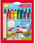 STABILO Trio Scribbi 8db-os vegyes színű filctoll készlet (368/8-01) (368/8-01)
