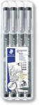 STAEDTLER Tusfilc készlet, STAEDTLER "Pigment Liner 308", fekete - papir-bolt