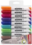Kores Tábla- és flipchart marker készlet 1-3 mm vágott K-Marker 10 különböző szín
