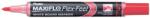 Pentel Maxiflo Flex Feel Hajlékony Hegyű Táblamarker - 1-5 mm, Piros