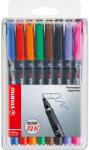 STABILO OHPen S Alkoholos Marker Készlet - 0.4 mm, 8 Színben