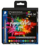 STAEDTLER Pigment Brush 371 Ecsetirón Készlet - 12 Különböző Alapszín (371 C12-1)