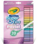 Crayola Crayola: SuperTips kimosható filctoll készlet, pasztell - 20 db-os (58-7517)
