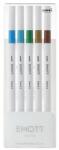 uni Tűfilc UNI EMOTT 5 darabos 0, 4mm (égkék, türkiz, pálmazöld, sötétsárga, barna) (2UEMOTTNO4) - fotoland