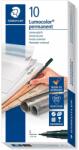 STAEDTLER Lumocolor 313 S 0, 4mm Alkoholos Marker - Fekete 10 db / Csomag (313-9)