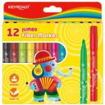 Keyroad Jumbo Filctoll, Rostirón Készlet - 5 mm, 12 db/ bliszter, Vegyes Színek