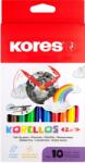 Kores KORELLOS gyerekeknek, 2 az 1-ben (vékony és vastag hegy), 10 szín (29021)
