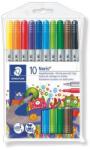STAEDTLER Noris 320 Filctoll Készlet - 1-3 mm, Kétvégű, Kimosható, 10 Különböző Szín (320 NWP10)