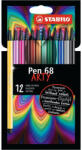 STABILO ARTY Pen 68 12db-os vegyes színű filctoll készlet (6812-1-20) - haztartasibolt