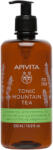 APIVITA Tusfürdő pezsdítő hegyi teával és illóolajokkal Eco Pack (500ml)