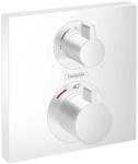 Hansgrohe Ecostat Square, rejtett termosztatikus csaptelep 2 készülékhez, matt fehér 15714700 (HAN-15714700)