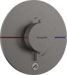 Hansgrohe ShowerSelect Comfort S, rejtett termosztát 1 készülékhez és további kifolyó, szálcsiszolt fekete króm, HAN-15562340 (HAN-15562340)