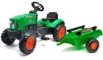 FALK Falk: Traktor Supercharger utánfutóval - zöld