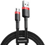 Baseus Micro USB adatkábel, fekete-piros, 2m, 1.5A, Baseus Cafule