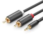 UGREEN 10511 2x RCA kábel aljzat 3.5 mm 1.5 m, fekete