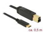 Delock USB 3.1 Gen 2 (10 Gbps) kábel Type-C a B-típusú 0, 5 m