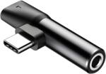 Baseus Audio Converter L41 adapter USB-C - USB-C + 3, 5 mm jack fülhallgatókhoz - Fekete KP36384