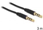 Delock 3.5 mm sztereó jack 4 érintkezős apa -> apa 2m kábel (83437)