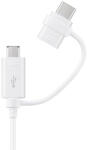 Samsung EP-DG930DWEGWW Combo USB-A - Type-C/micro USB kábel 480Mb/s 150cm - fehér