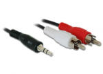 Delock audio kábel, DC jack 3.5 mm apa > 2x RCA apa, 1.5 m