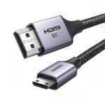 UGREEN Cablu Micro HDMI-HDMI 8K, UGREEAN, 48 Gbps, 1 m, Gri/Negru