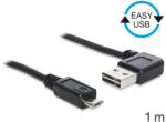 Delock EASY-USB 2.0 -A apa hajlított USB 2.0 micro-B apa kábel, 1 m