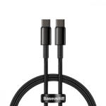 Baseus Tungsten Type-C - Type-C fekete szövet adatkábel 2M 100W