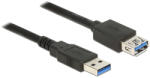 Delock USB 3.0-s bovítokábel A-típusú csatlakozódugóval USB 3.0-s, A-típusú csatlakozóhüvellyel, 2