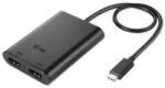 i-tec USB-C / Dual HDMI 4K adapter fekete
