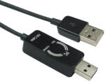 Roline Kábel USB 2.0 KM link PC/Android, 2m , fekete (USBKABLINK2)